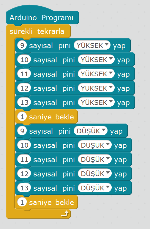 3A 1 Saniye Aralıklarla Yanıp Sönen 5 Led